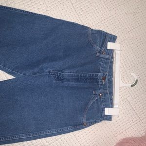 High rise cowboy cut slim fit Wranglers Jeans